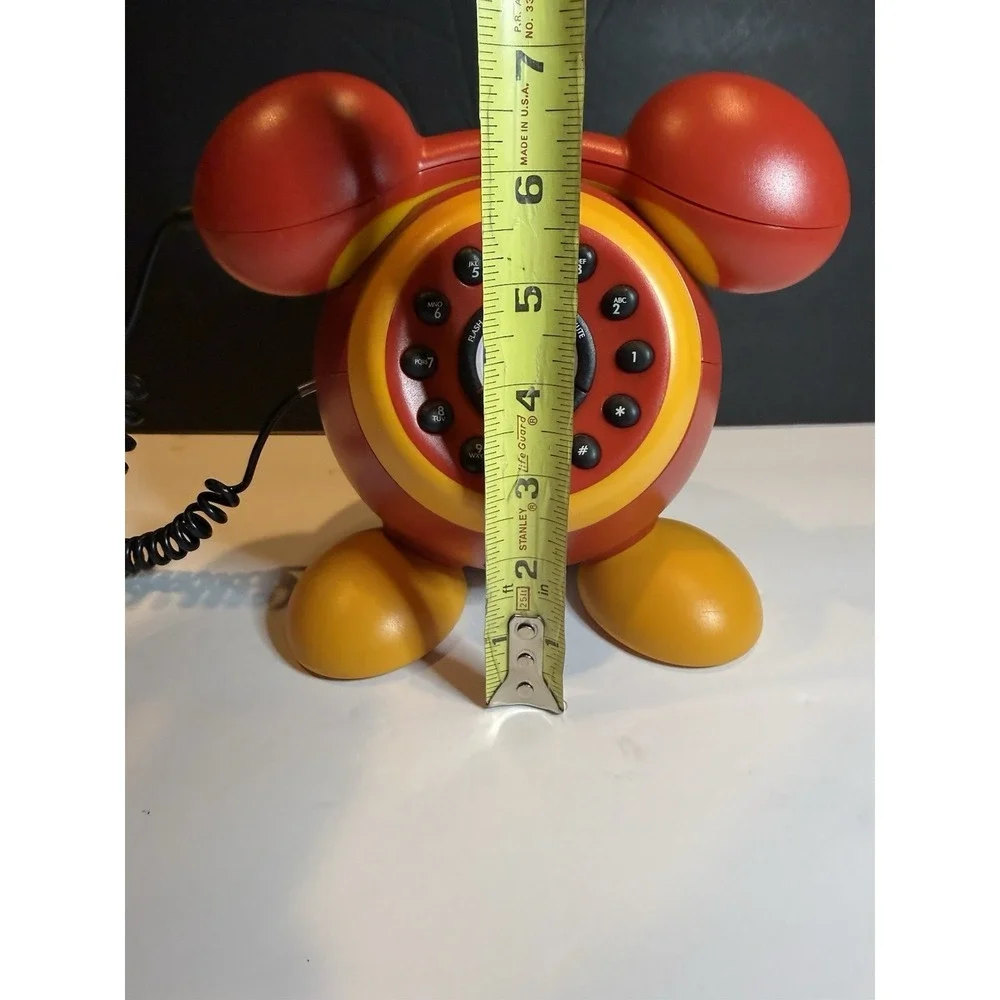 Disney Mickey Mouse Corded Push Button Desk Telephone Memorex DPH8020-C Tested